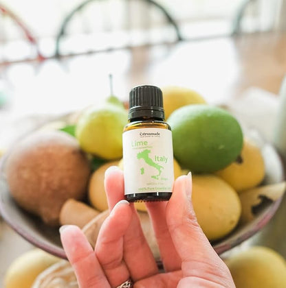 Nature Packaged Lime Essential Oil - Direct from Citrusmade in Sicily- Pure Essential Oils for Diffusers and Aromatherapy in The Mediterranean - 100% Pure Therapeutic Grade (15ml)