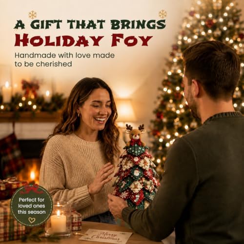 Daily Partner DIY Quilted Fabric Christmas Tree Kit, Arts and Crafts for Adults, (Reindeer) - Image 5