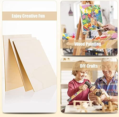 12 Pack 12 x 12 x 1/16 Inch-2 mm Thick Basswood Sheets for Crafts Unfinished Plywood Sheet Square Craft Wood Sheet Boards for DIY Projects, Architecture Models, Engraving, Wood Burning, Staining - Image 5