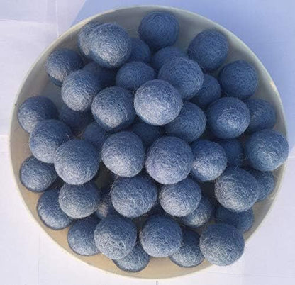 Elaine Room 2cm 20mm Wool Felt Balls Beads 100% Natural Wool Felting Woolen Felted Fabric for Home Decor Dream Catcher DIY Garland Crafts Handcrafts Project DIY (Light Blue 50pcs) - Image 2