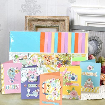 sdybjml Card Making Kit, Colorful Hand-Made Greeting Card Making Kit, DIY Kits for Adults and Kids, Supplies for Birthday Invitation, Holiday, Baby Shower - Image 4