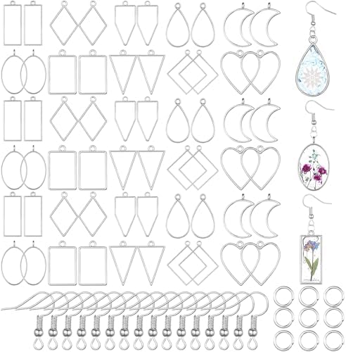 Inbagi 180 Pcs Open Bezels for Resin Jewelry by Inbagi