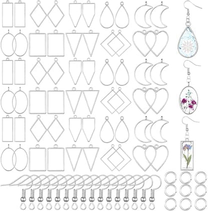 Inbagi 180 Pcs Open Bezels for Resin Jewelry by Inbagi
