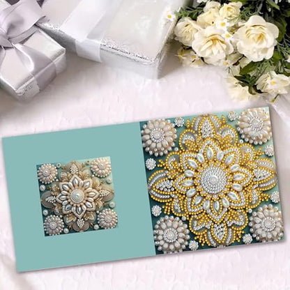 MaiYiYi 6 Packs DIY Mandala Diamond Art Birthday Greeting Cards - Image 5
