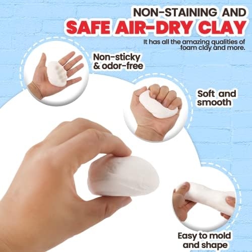 3.3 lbs Moldable Cosplay Foam Clay (White) – High Density and Hiqh Quality for Intricate Designs | Air Dries to Perfection for Cutting with a Knife or Rotary Tool, Sanding or Shaping (Pack of 2) - Image 3