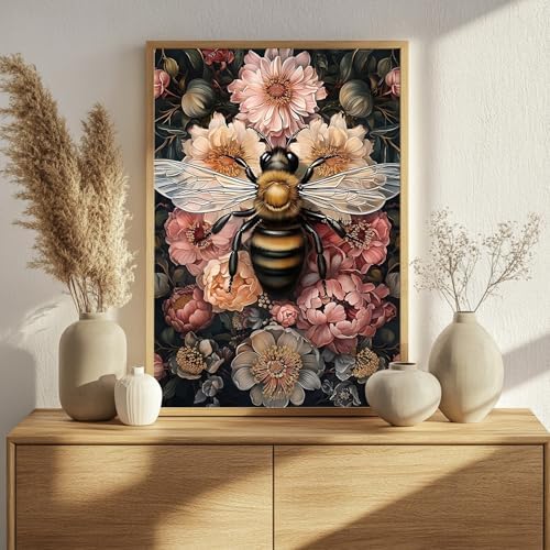 Bee Paint by Numbers Kit for Adults, 16x20 inch - Image 3