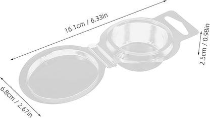 FRCOLOR 100pcs Transparent Multi-Function Wax Melt Molds Plastic Candle Molding Containers Cube Shell Design for DIY Candle Making and Packaging