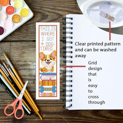 ORIGACH 6 Set Animals & Books Cross Stitch Bookmark Kit for Beginner - Image 3