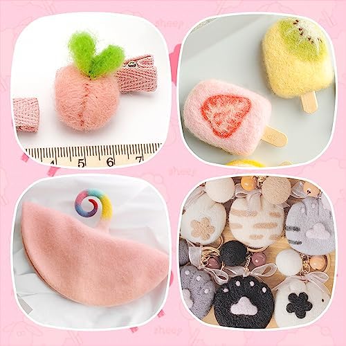 7.02 oz Wool Roving, Beginners Needle Felting Kit Felt Supplies - Image 5