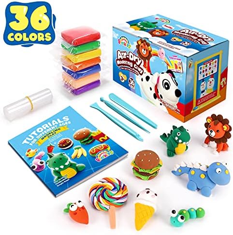 Sago Brothers 36 Colors Air Dry Clay with 3 Tools, Tutorial & Sealed Bags by SagoBrothers