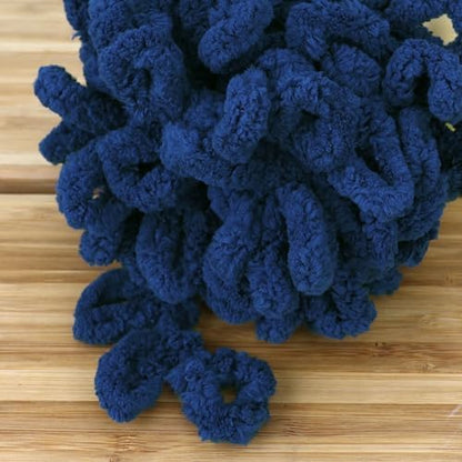 JubileeYarn Fun Finger Loops Yarn - Navy - 3 Skeins - Image 3