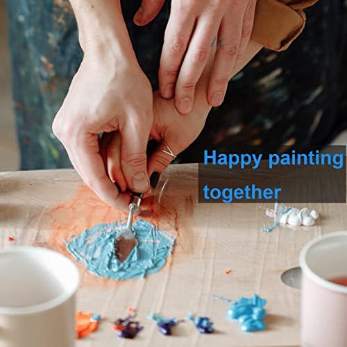 5 Piece Palette knifes Painting Knife Set Supplies for Oil, Acrylic Paint,Cake Decorating,Stainless Steel Pallet Knife Paint Knife Art Spatula for Various Types of Painting,ColorMixing,Smearing - Image 6