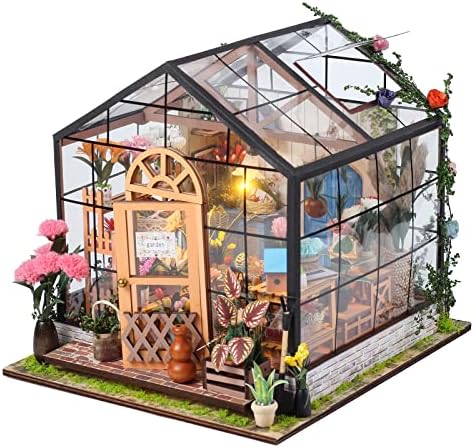 INSGEN DIY Handmade Miniature Furniture, Wooden Diorama Book Nook House Kits Build Crafts for Adults, Miniature Street Tiny Library House Making Kit 1:24 Scale by INSGEN