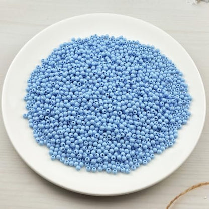 2000pcs Acrylic Round Beads for Crafts 4mm Resin Candy Color Spacer Beads with Hole for Jewelry Making Sewing Crafts Decoration Necklaces Bracelets Earrings Supplies(Blue) - Image 2