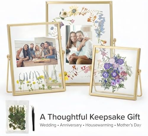 Relaxing Garden Pressed Flower Frame Kit, 3 Frames, 68 Flower Pieces - Image 6