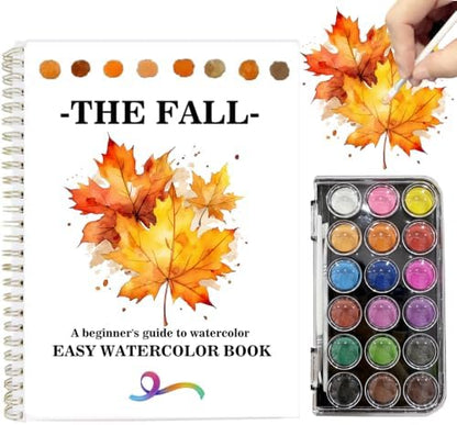 Watercolor Workbooks Coloring Book Beginner Friendly Painting Kit by Unknown