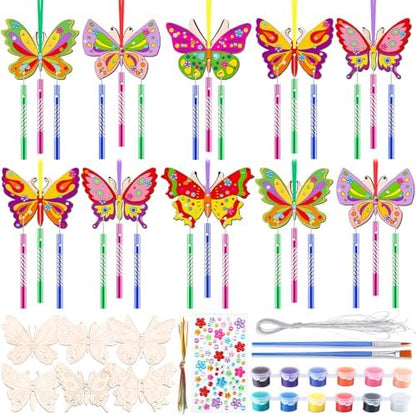 JellyArch Butterfly 30 Pack DIY Wind Chime Kit Art and Crafts by JellyArch