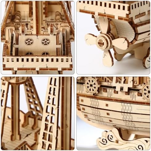 3D Wooden Puzzles for Adults, DIY Ship Model Building Kit - Image 3