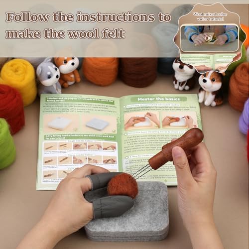ZXIIXZ Needle Felting Kit, 24 Colors Felting Wool Kits - Image 3