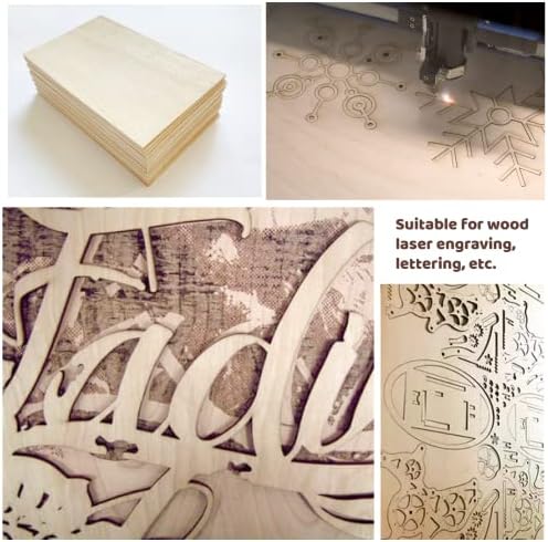 MUXGOA 20 Pcs Wood Sheets,Unfinished Balsa Wood Sheets for Crafts DIY Thin Woodsheet for Wooden DIY Ornaments,Scrabble Tiles,House Aircraft Ship Boat,School Projects(150x100x2mm) - Image 6