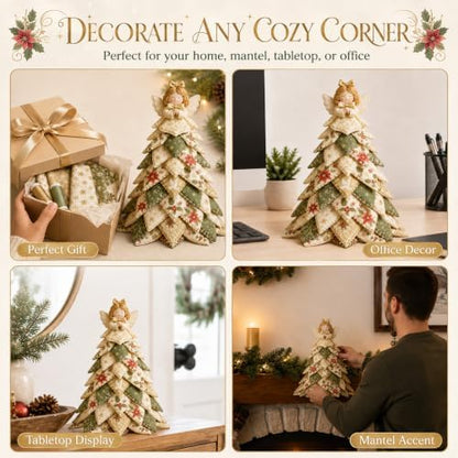 DIY Quilted Fabric Christmas Tree Kit, Arts and Crafts for Adults, (Angel) - Image 7