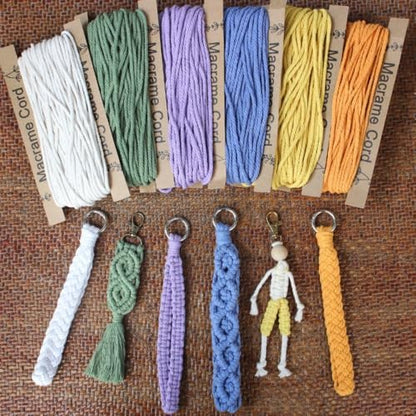 BUFANTL DIY Macrame Kit for Adults Beginners, 77 PCS Macrame Supplies with 9 Projects, 6 Colors Macrame Cord & Full Craft Materials, Great Gift Idea for Craft Lovers - Image 6