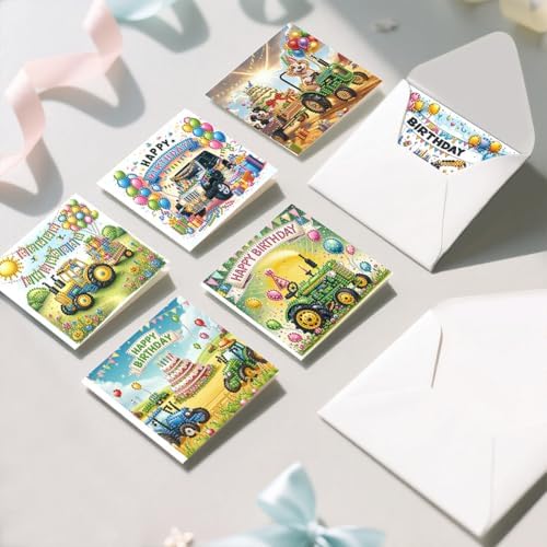 LAKEQUILL Perfect Birthday Card & Gift: DIY 5D Diamond Art Painting Greeting Cards Kit, 6PCS Congratulations Cards with Envelopes, Handmade Craft for Adults, Women, Beginners - Image 3