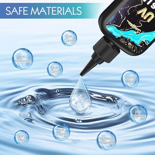 Suzzam UV Resin Jewelry Making Kit, 300g Crystal Clear UV Resin Kit with Molds, 30w & 22 Lamp Beads UV Resin Light Large for Craft Making Earrings, Necklaces, Keychains - Image 3