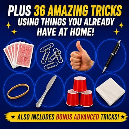 Dad’s Magic Set - 50 Awesome Magic Tricks for Dads to Amaze the Whole Family - Easy to Learn - Video Tutorials by a Pro Magician - Fun Gift for Dad or Grandpa for Father's Day, Birthdays, Christmas - Image 4