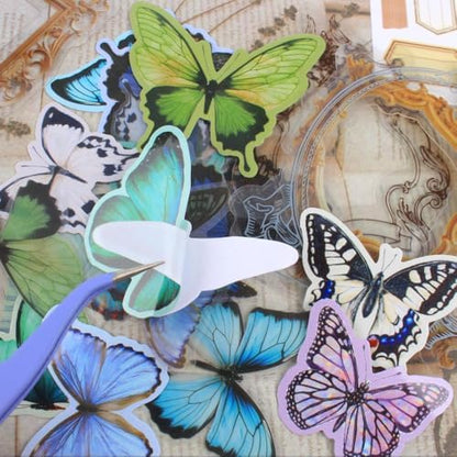 Diuhofart Scrapbook Kits for Adults Women, Aesthetic Stationery Scrap Booking Supples Kit with A6 Grid Notebook for Junk Journal Supplies, DIY Paper Craft Art Materials - Image 7
