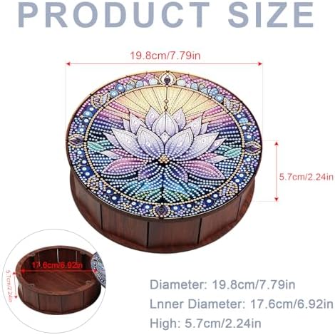 DIY Diamond Painting Fruit Bowl Storage Box, Lotus Water Diamond Decorated Tray Handicraft Set, for Desktop Item Storage, Multifunctional Creative Craft Gift - Image 2