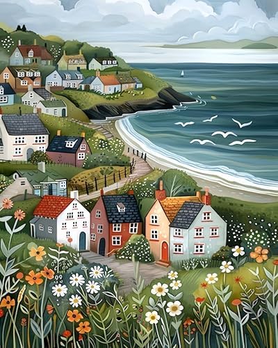 DOTSTART Paint by Numbers Kit for Adults Beginner,Peaceful Island by The Sea Adult Paint by Number Kits on Canvas,Painting by Numbers Easy Oil Painting,for Home Wall Decor15.7X19.7 Inch by Unknown