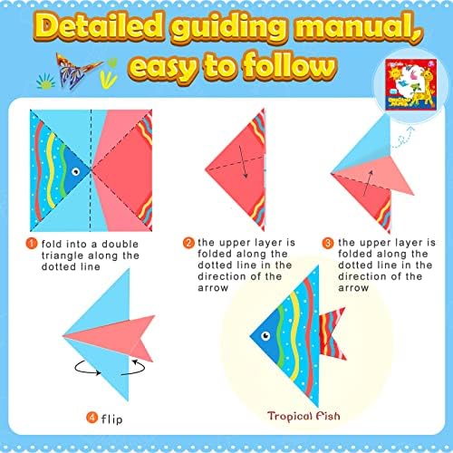 308 Sheets Origami Paper Kit for Kids Ages 5-8 8-12 with Instructional Book - Image 4