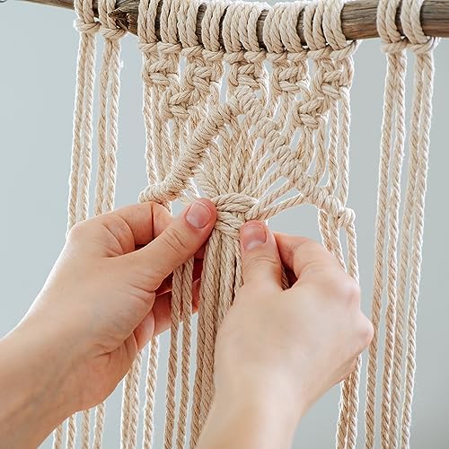 Leisure Arts Macrame Kit Wall Hanging, Macrame Kits for Adults and Beginners, Wall Hanger Craft Kit, DIY Macrame Project Kit for Home or Room Decor - Image 3