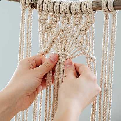 Leisure Arts Macrame Kit Wall Hanging, Macrame Kits for Adults and Beginners, Wall Hanger Craft Kit, DIY Macrame Project Kit for Home or Room Decor - Image 3