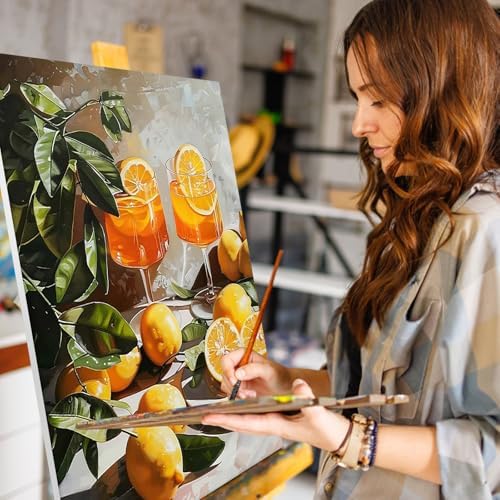 Paint by Numbers Kit for Adults, Lemon Number Painting, 16 x 20 Inch - Image 6