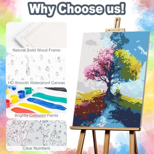 Tree of Life Framed Paint by Numbers Kit for Adults Beginner 8x12 inch - Image 4