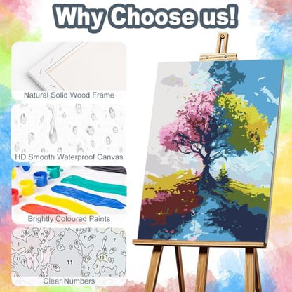 Tree of Life Framed Paint by Numbers Kit for Adults Beginner 8x12 inch - Image 4