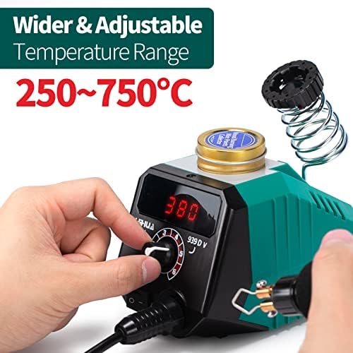 YIHUA 939D-V Wood Burning Kit with Digital Display with 20 Wire Nibs, Detachable Wood Burning Pen, 2 Wood Pieces, Tweezers used as Wood Burning Tool - Image 2