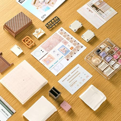 Miniature House Cozy Bedroom DIY Kit with Acrylic Display Case - Image 6
