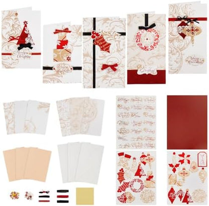 AHANDMAKER Handmade DIY Greeting Card Kits, Colorful DIY Envelope & Card Making Kits Make Your Own Card Crafts Paper Card Making for Birthday Invitation Holiday Christmas Thanksgiving by AHANDMAKER