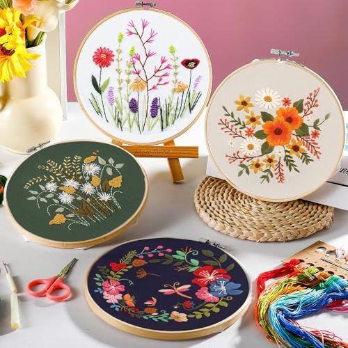 wtisan 4 Pack Embroidery kit for Beginners Cross Stitch Kits for Adults - Image 6
