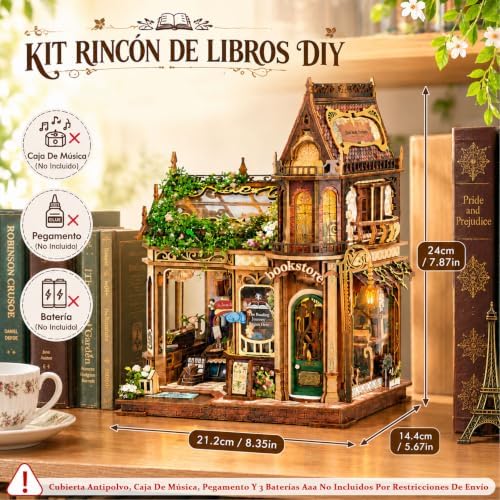 CRIOLPO Book Nook Kits Miniature House Kit for Adults with LED Lights - Image 5