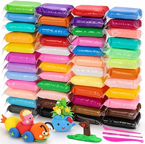 EDIFON Air Dry Clay, 48 Colors Foam Magic Modeling Clay for Kids DIY Crafts by EDIFON