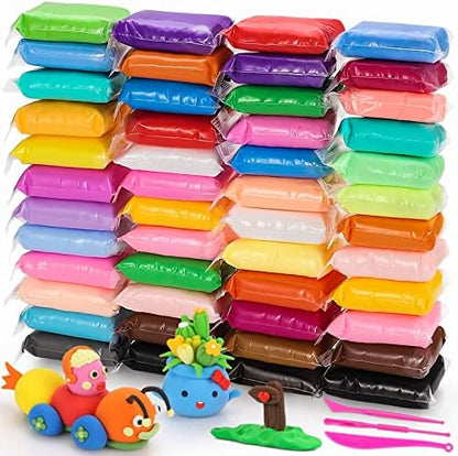 EDIFON Air Dry Clay, 48 Colors Foam Magic Modeling Clay for Kids DIY Crafts by EDIFON
