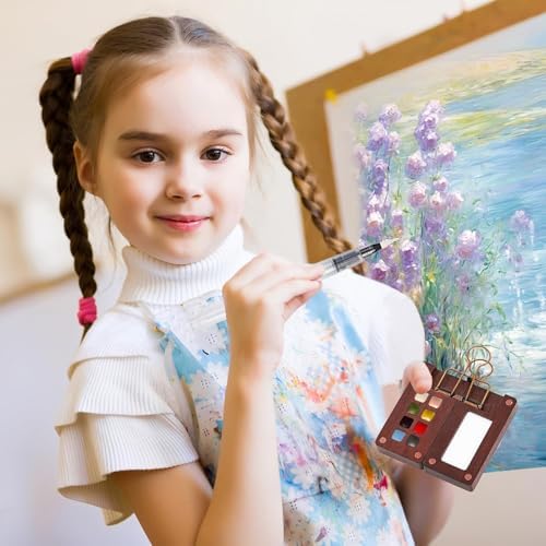 Travel Watercolor Paint Set - Pocket 8-Color Mini Paint Kit with Sketch Pad - Image 4