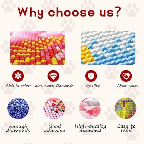 DOTSOPS 5D 4 Pack Dog Diamond Painting Kits for Adults Diamond Art Kits - Image 4
