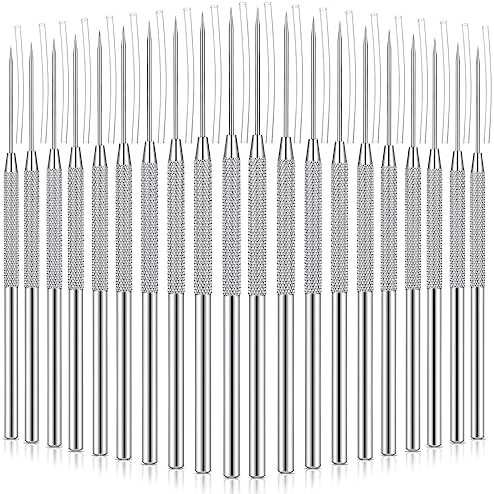 Lasnten 20 Pcs Clay Needle Tool Set, Stainless Steel Pottery Tools by Lasnten