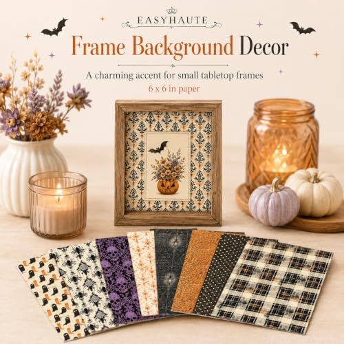 Vintage Halloween Scrapbook Paper Scrap Book Scrapbooking Pattern Classic Spooky Aesthetic Patterned Craft for Cardmaking Junk Journaling DIY Crafts Fall Decorations, 6x6 24 Sheets Acid Free Papers - Image 7