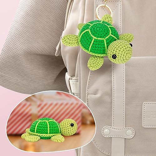 Mewaii Green Sea Turtle Crochet Kit for Beginners, 40% Extra Yarn - Image 5